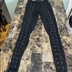 Fashion nova lace up leggings